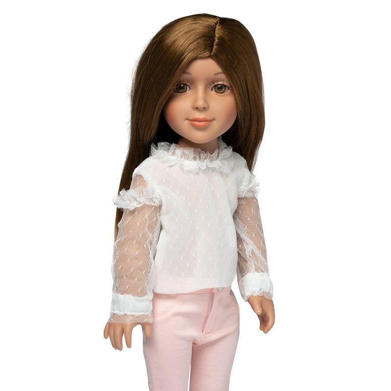 I'M A GIRLY White Blouse with Lace Details Outfit - Fits I'M A GIRLY 18" Fashion Doll