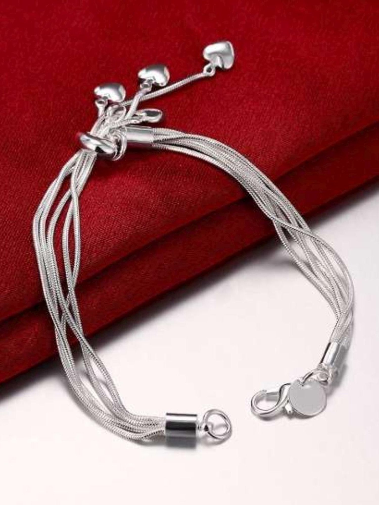 YouBella Stylish Latest Design Jewellery Silver-Plated Charms Bracelet
