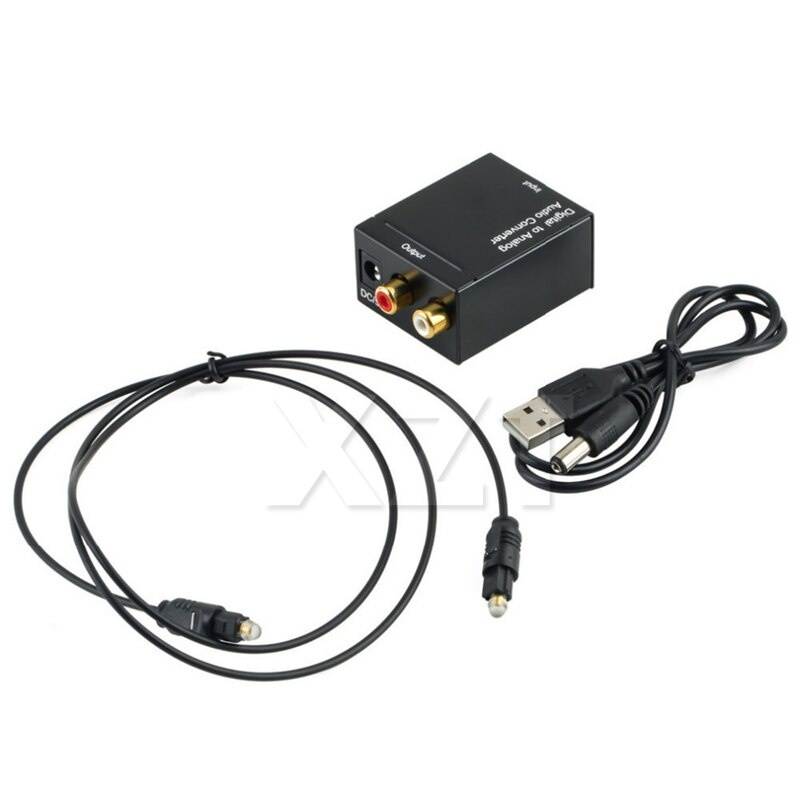 Newest Hot Digital Adaptador Optic Coaxial RCA Toslink Signal to Analog Audio Converter Adapter Cable