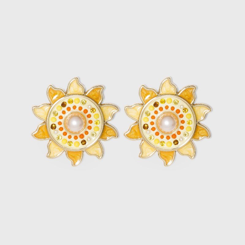 SUGARFIX by BaubleBar Soleil Drop Earrings - Yellow