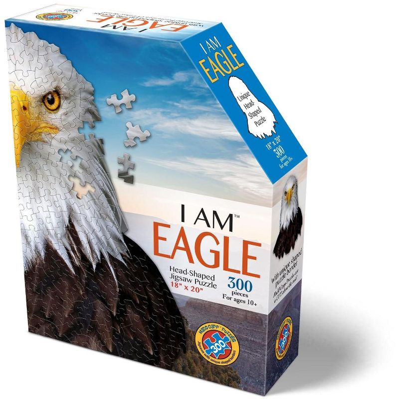 Madd Capp Games I AM Eagle 300 Piece Animal Head-Shaped Jigsaw Puzzle