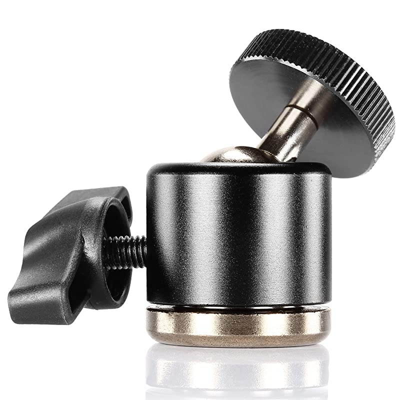 Aluminum Alloy 360 Degree Rotating Swivel Mini Ball Head with 14 38 Thread Base Mount for DSLR Camera Like CanonNikonSonyCamcorderiPhone 6s65S54S4Gopro HD Hero 1233+4