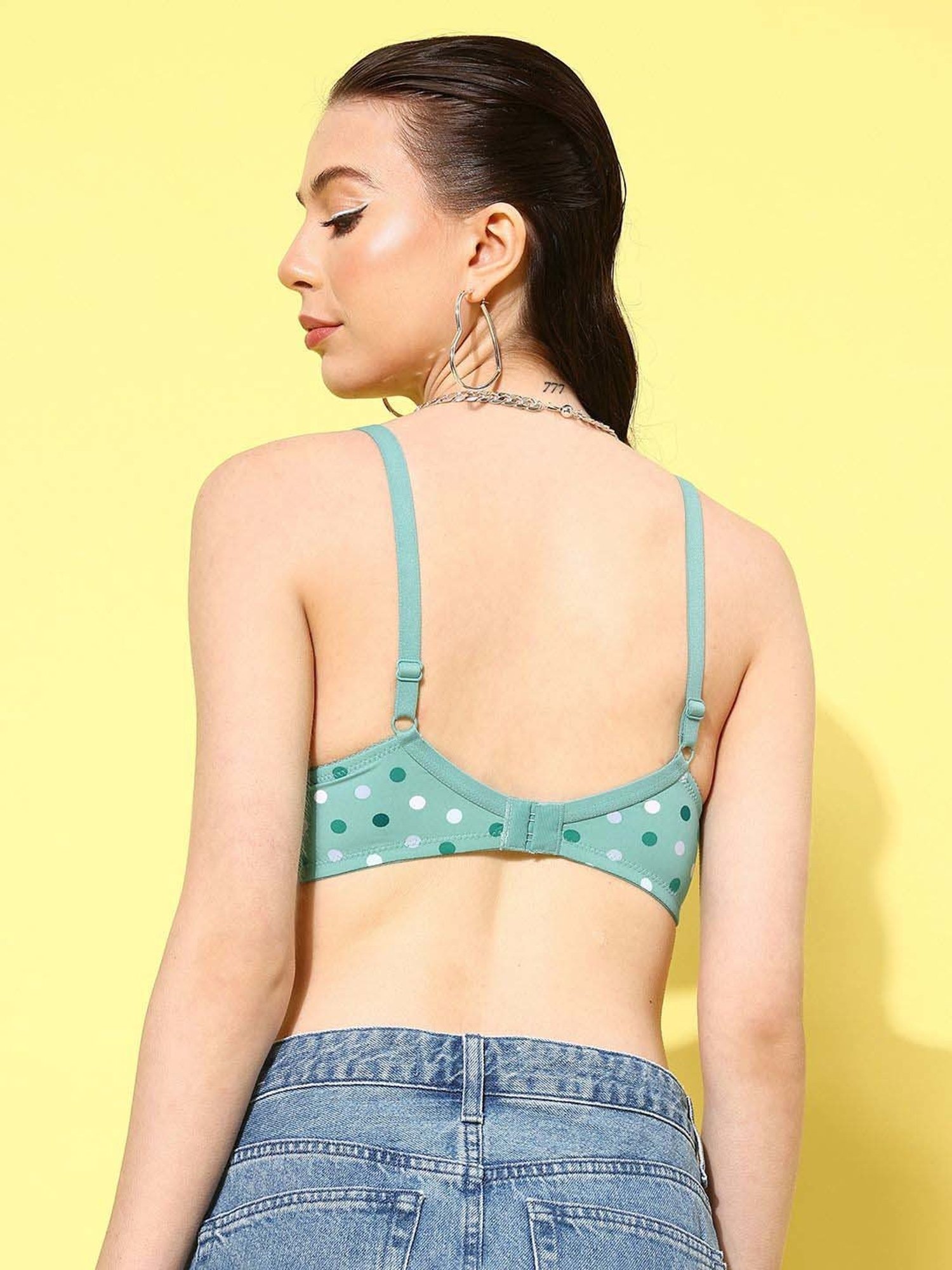 Leading Lady Green Printed T-Shirt Bra