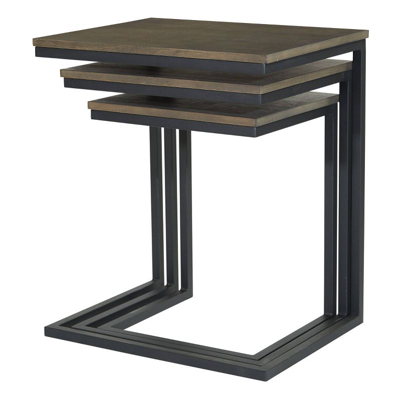 3pc Seville Nesting Tables Gray - OSP Home Furnishings