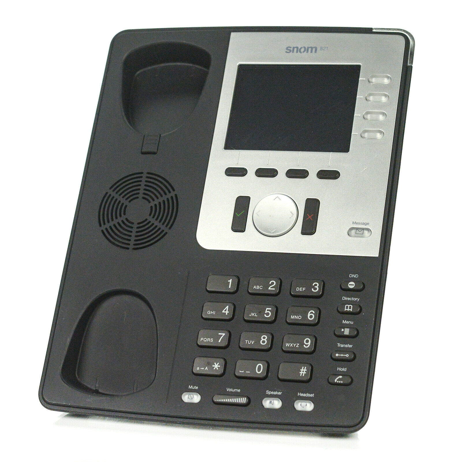 SNOM 821 IP VoIP 12-Line TFT Color Display Gigabit Office Phone - BASE UNIT ONLY