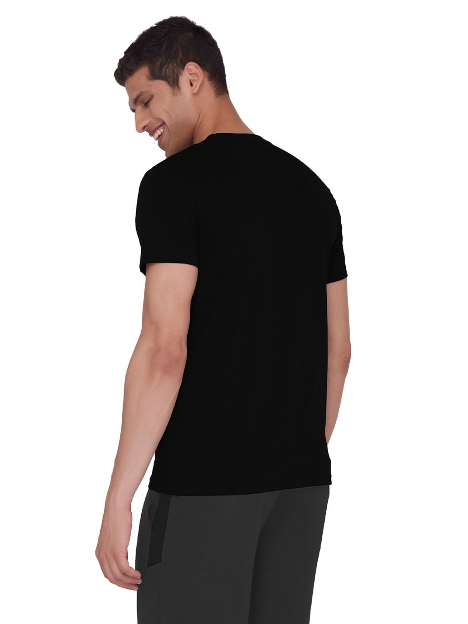XYXX Black Round Neck T-Shirt