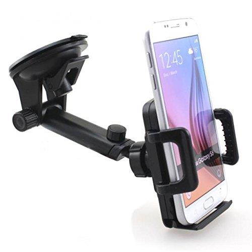Premium Car Mount Holder Dash Windshield Cradle Window Rotating Dock Strong Grip Suction Cup for Verizon HTC One Max - Verizon HTC One Mini 2 - Verizon HTC One Remix - Verizon Kyocera Brigadier