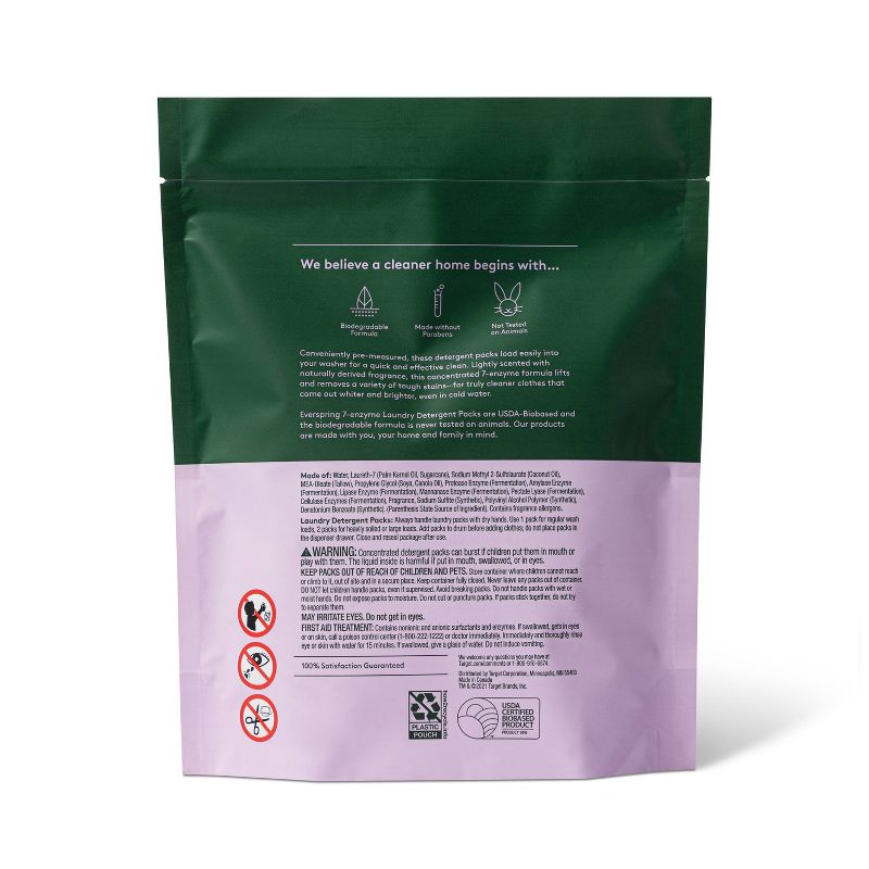 Monodose Laundry Detergent - Lavender & Bergamont - 45ct - Everspring™