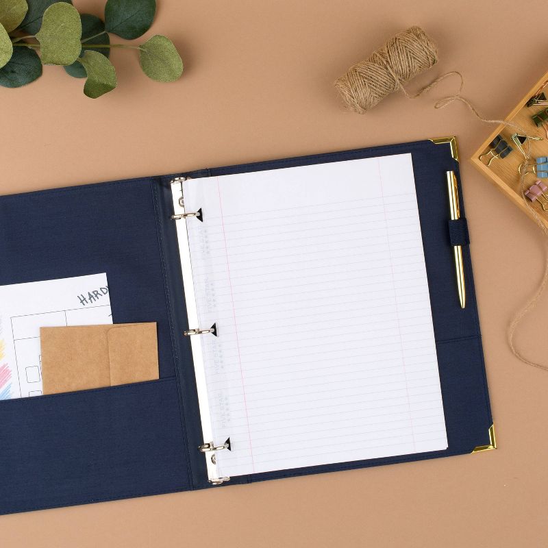 1" Fashion Flex Ring Binder Navy - Cambridge