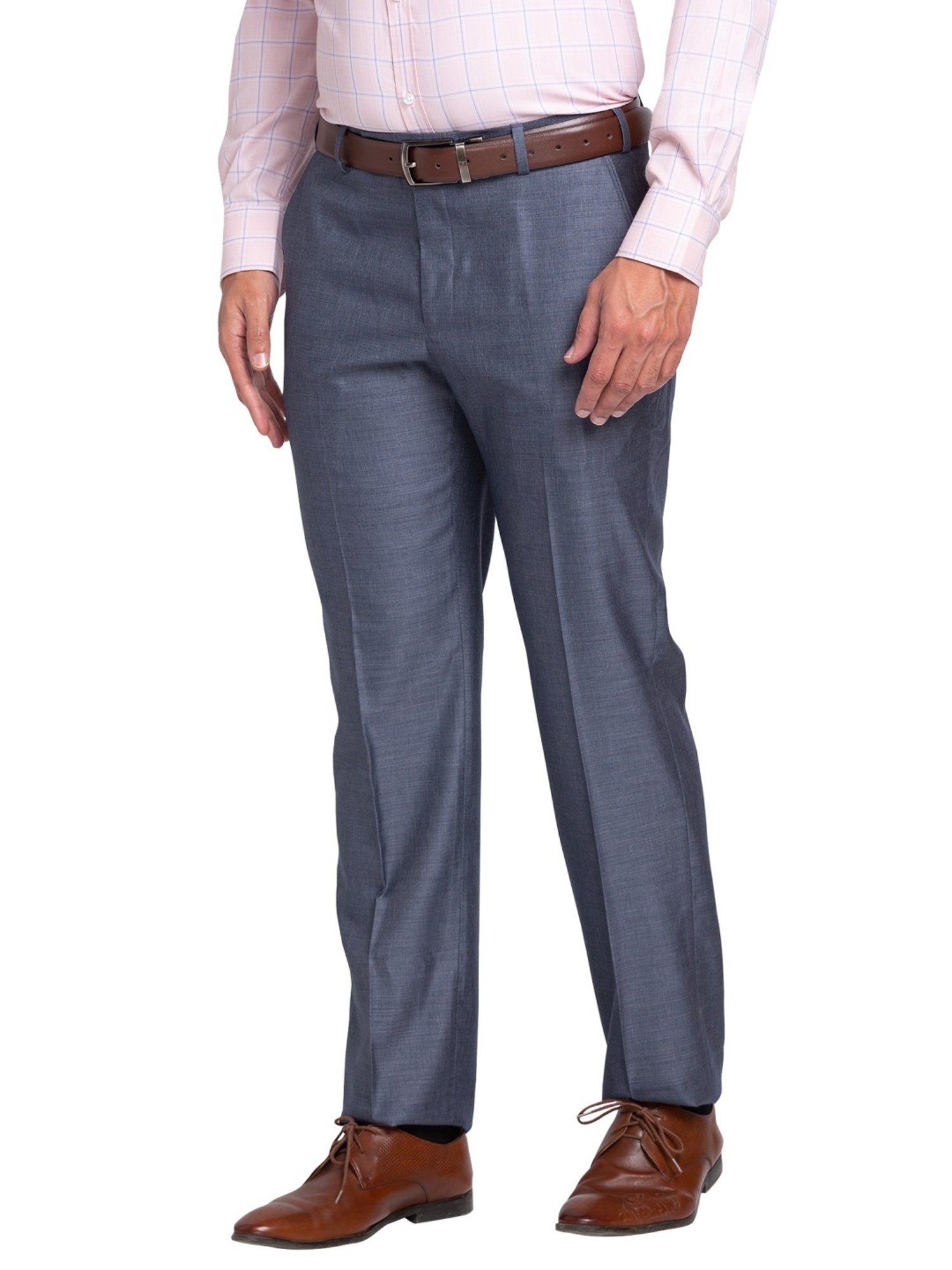 Park Avenue Blue Regular Fit Trousers