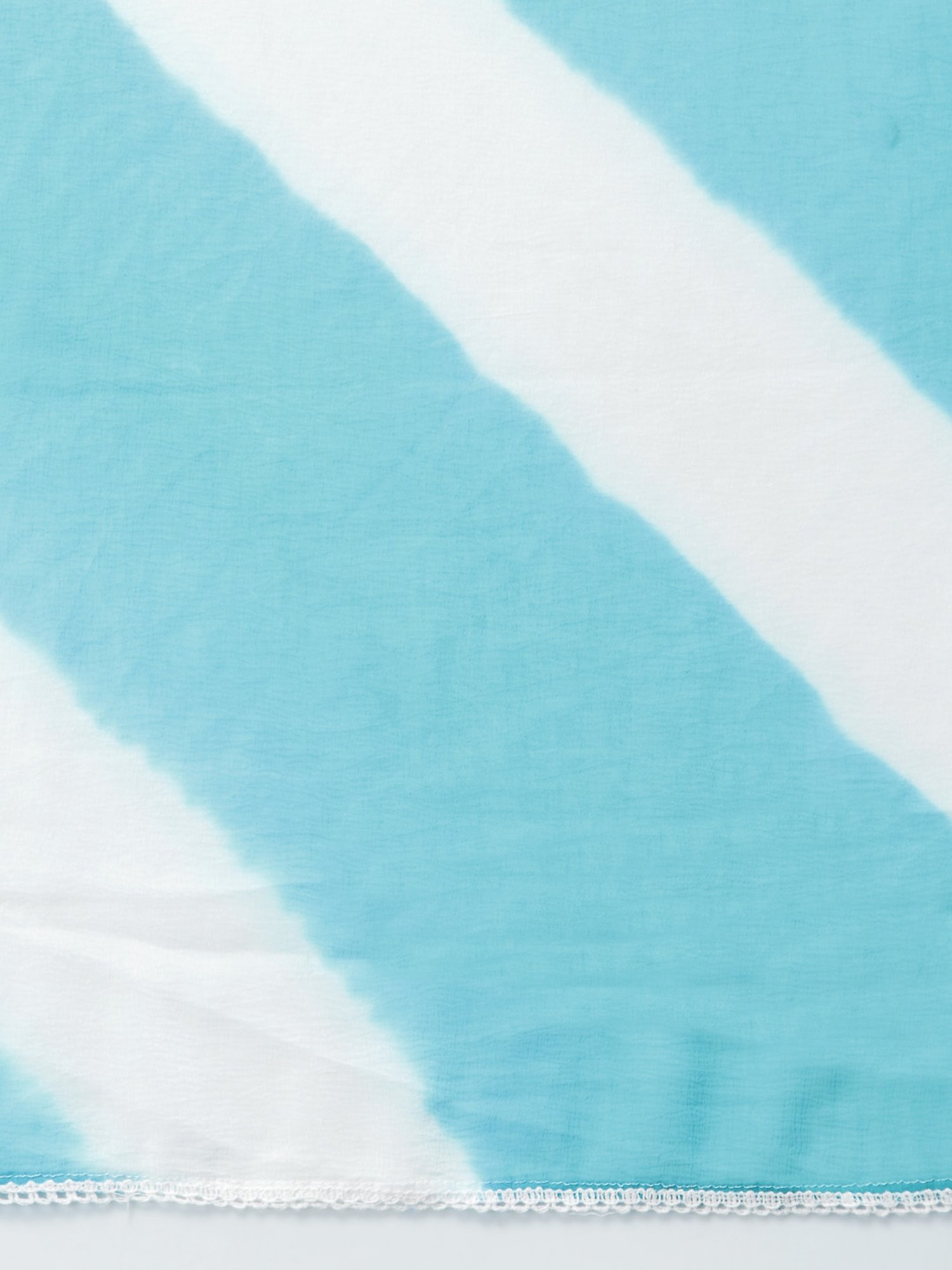 Stylum Turquoise & White Embroidered Kurta Pant Set With Dupatta