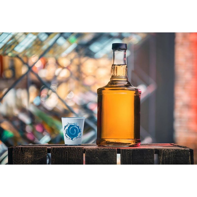 Just Funky Naruto Shippuden Konohagakure Village Symbol & Cloud Shot Glass | Holds 2 Ounces