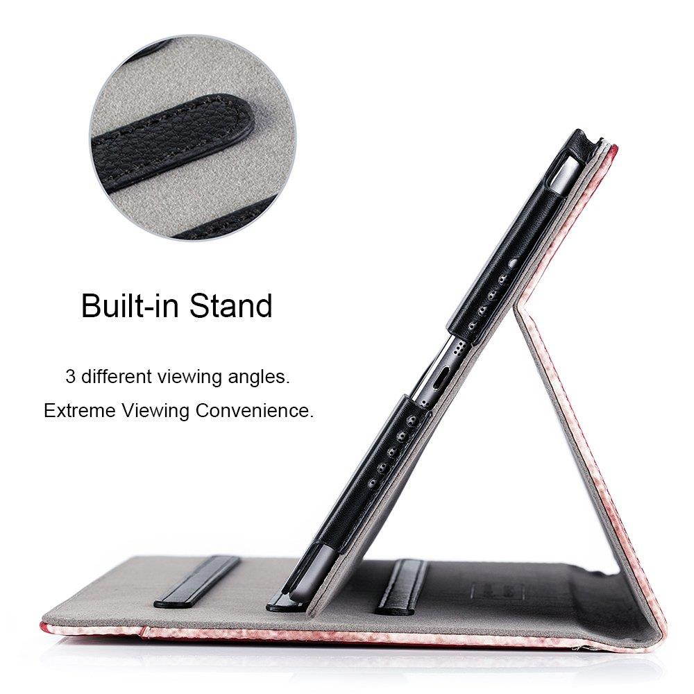 Ruban Case for iPad 9.7 inch 2018/2017 / iPad Air 2 / iPad Air - [Corner Protection] Multi-Angle Viewing Folio Stand Cover w/Pocket, Auto Wake/Sleep, American Flag