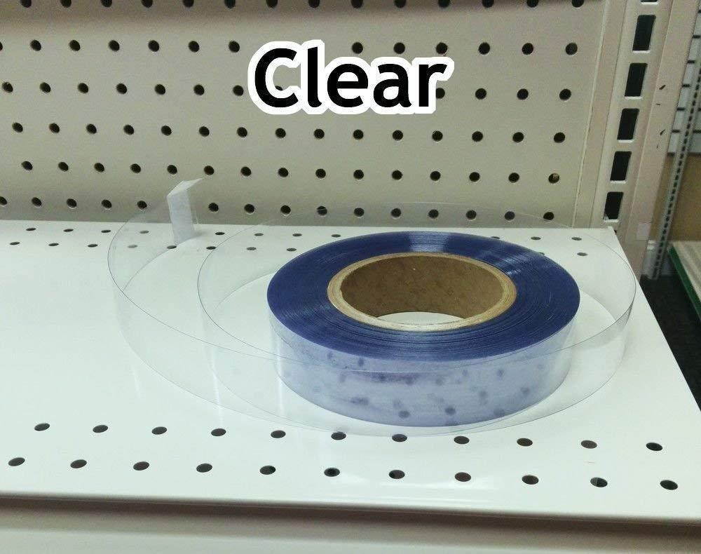 Transparent/Clear Gondola Shelf Vinyl Insert for Ticket Channel 130' x 1.25"- 5 Pack