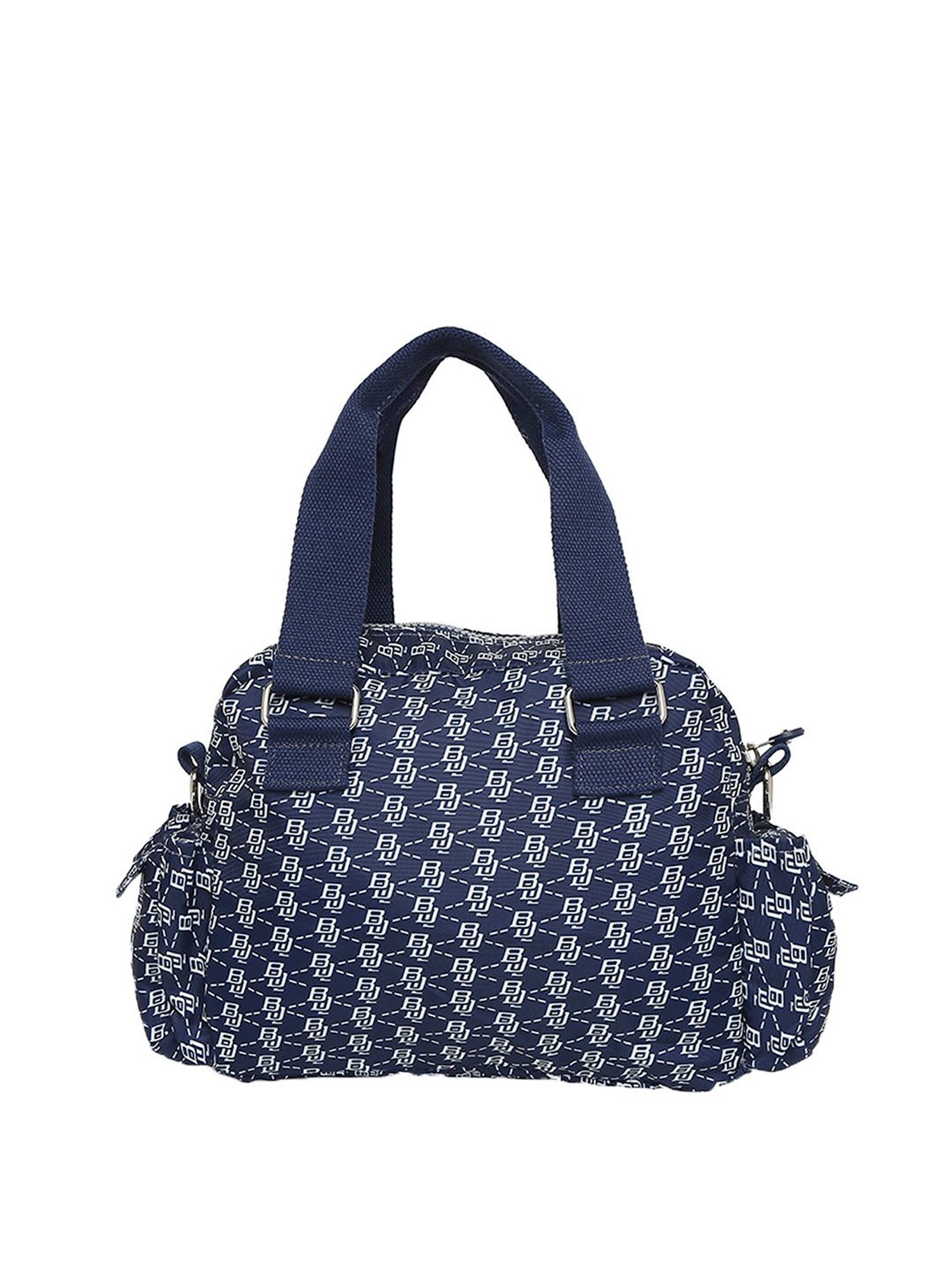 Baomi Blue Printed Medium Handbag