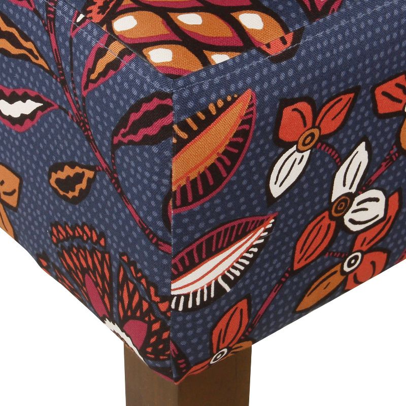 Armless Accent Chair Blue/Pink Floral - HomePop