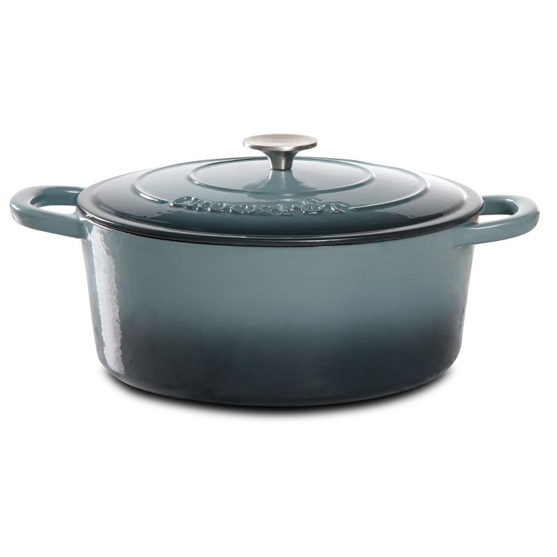 Crock Pot Artisan 7Qt Oval Dutch Oven Gray