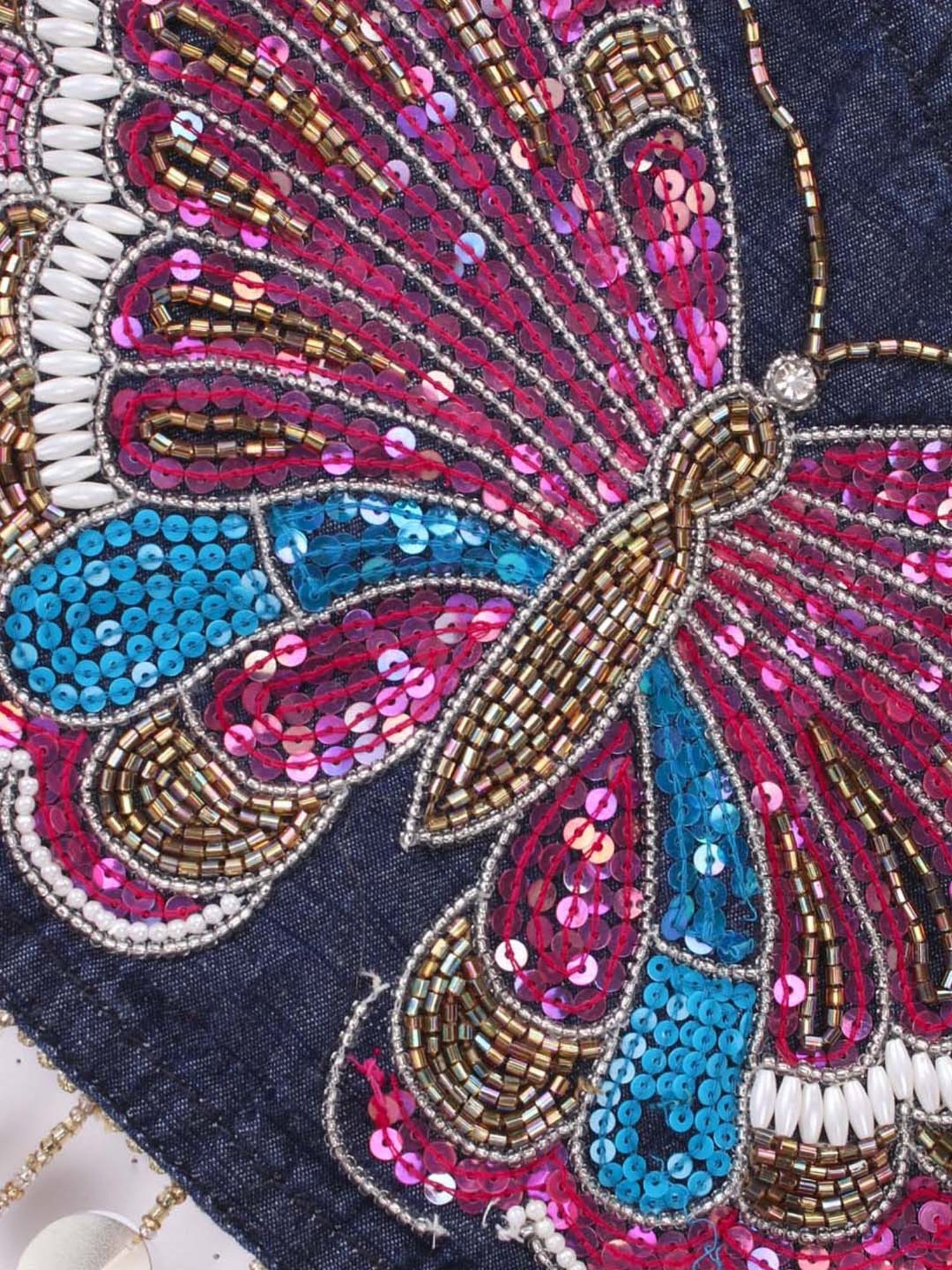 TWISHA Kids Blue & Pink Embroidered Top Set