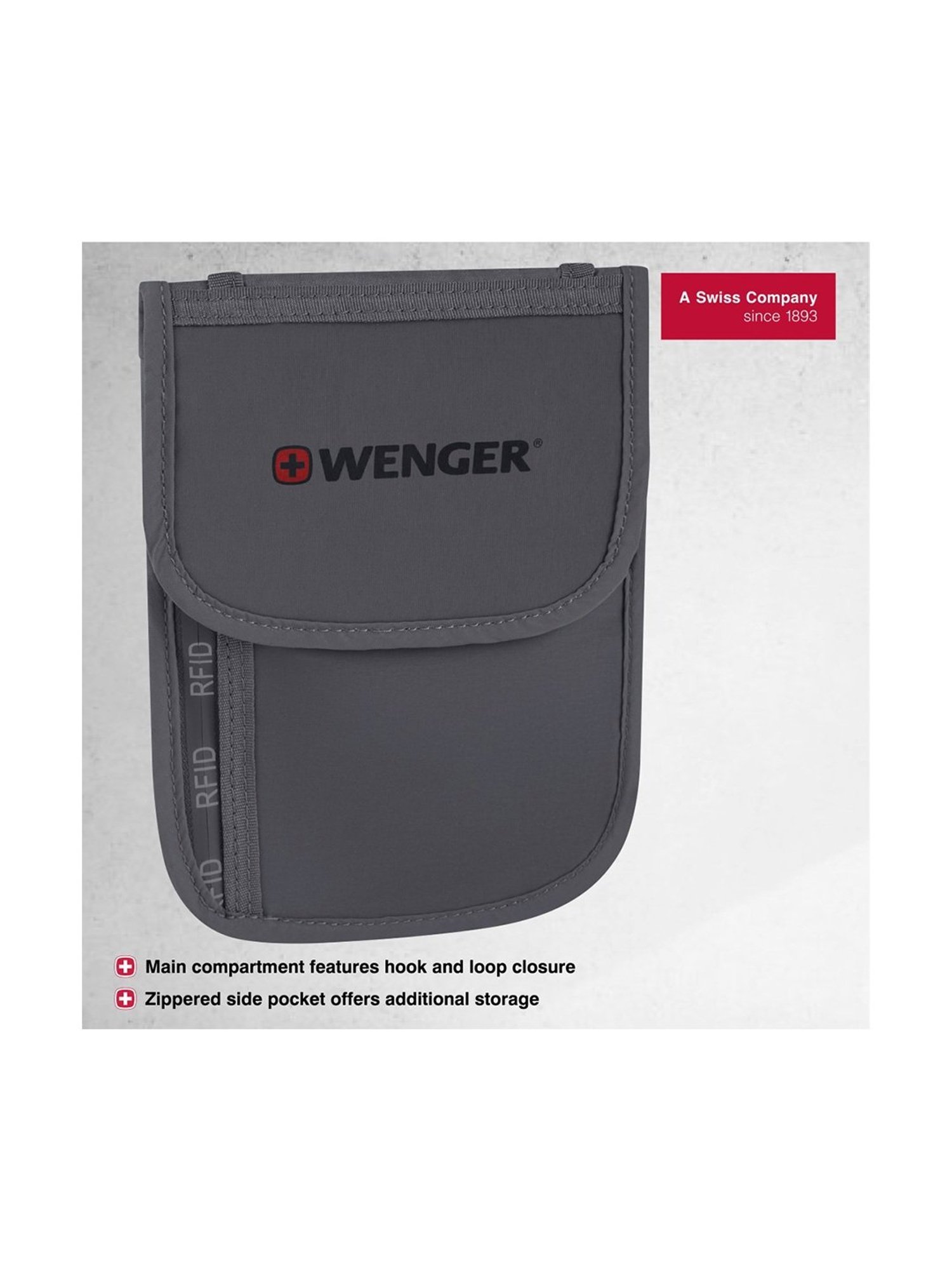 Wenger Grey Solid Small Mobile Pouch