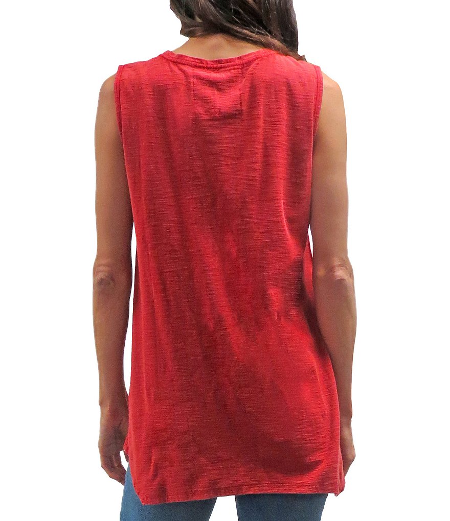 Karyn Seo Saira Vintage Embroidered V-Neck Boho Tank Top