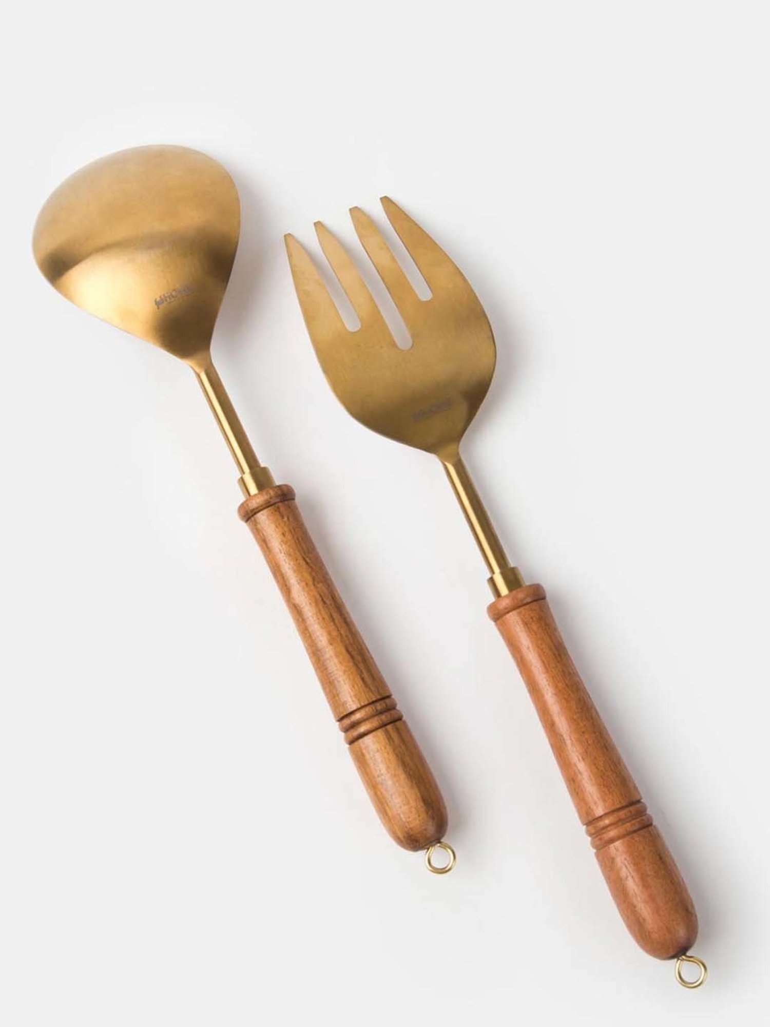 Fabindia Amantra Gold Metal 1 Fork & 1 Spoon