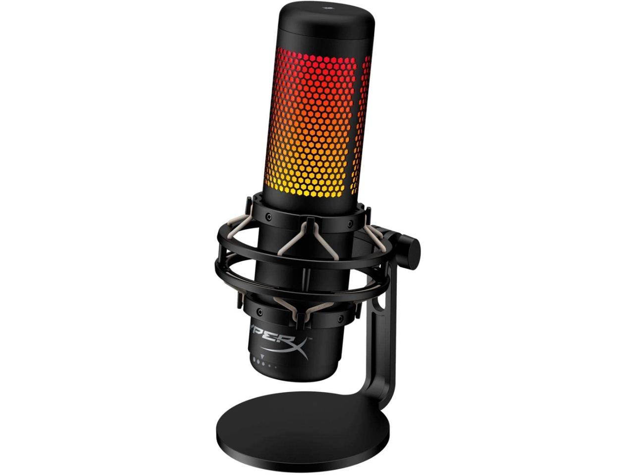 HyperX QuadCast S - RGB USB Condenser Microphone for PC, PS4, Mac, Gaming, Streaming, Podcasts, Twitch, YouTube