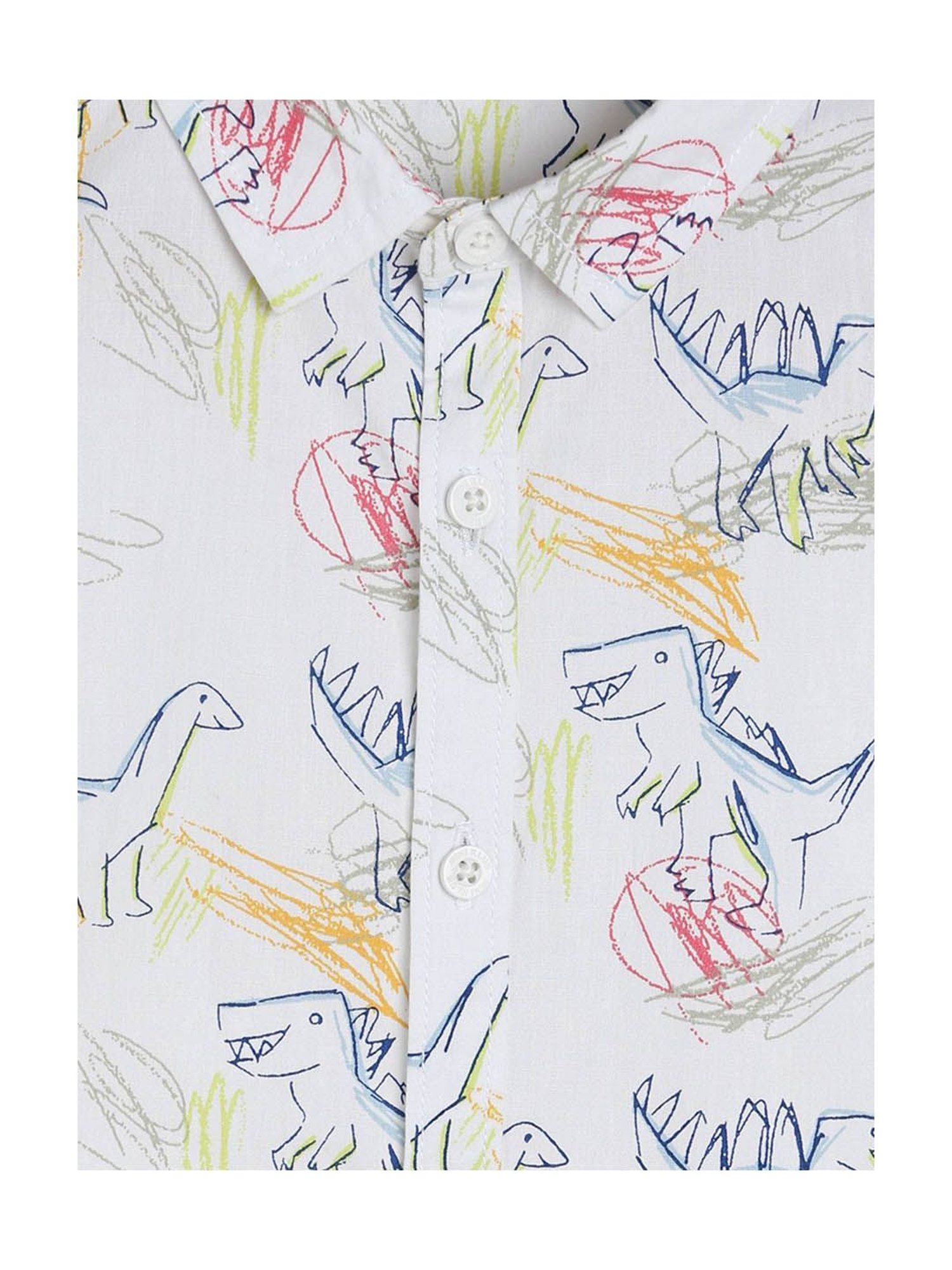 MINIKLUB Kids White Printed Shirt