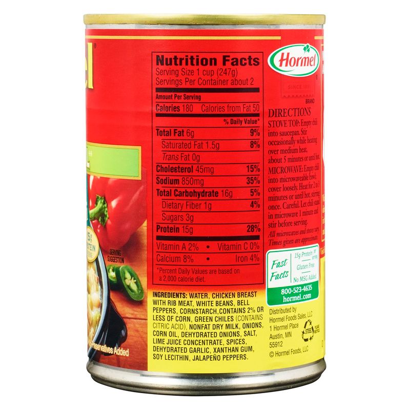 Hormel Chili 100% Natural White Chicken Chili with Beans - 15oz