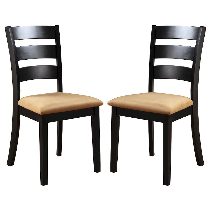 5pc Hartsell Black Dining Set - Ladder Back Chair