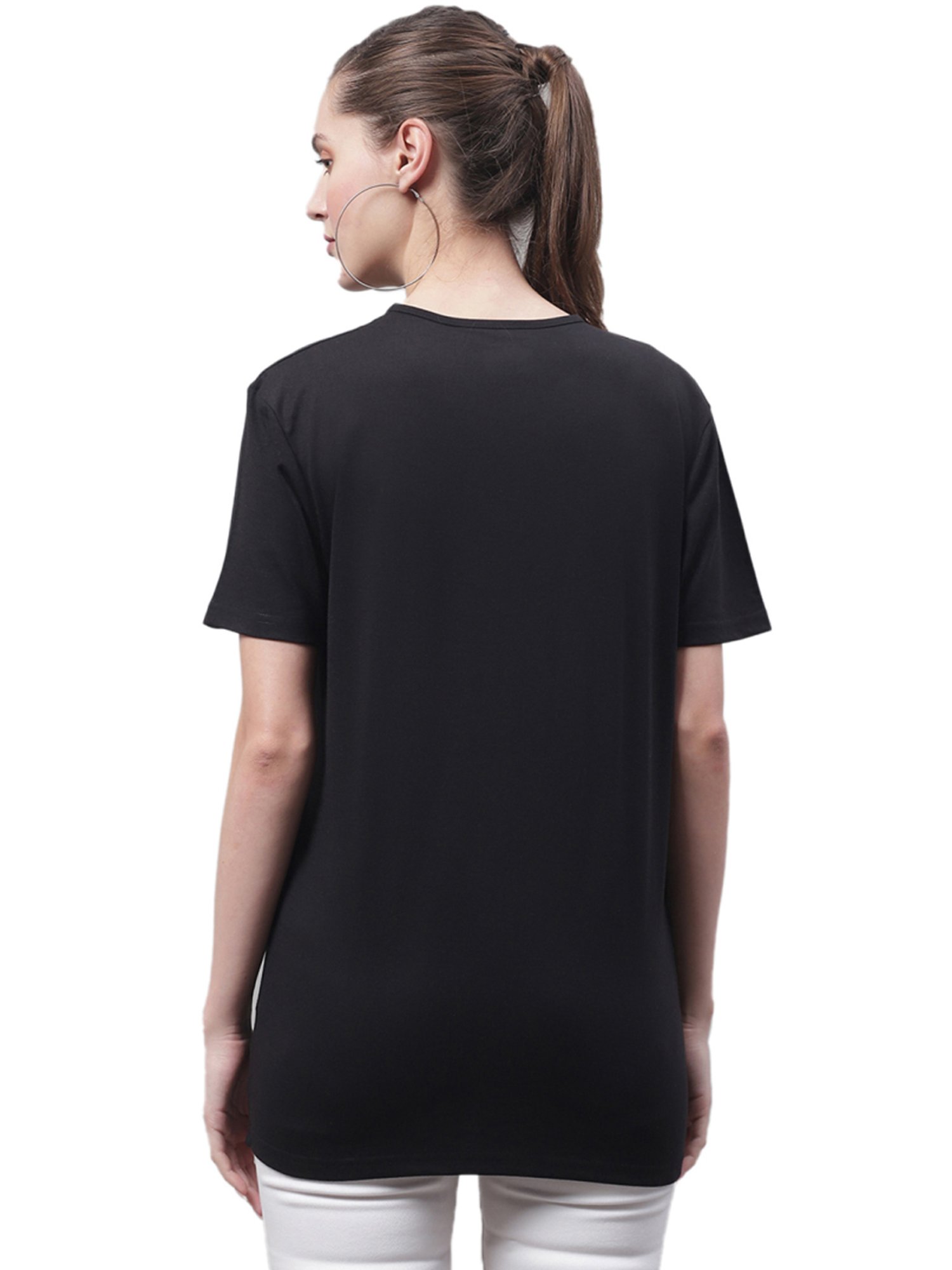 Vimal Jonney Orange & Black Cotton Printed T-Shirt - Pack Of 2