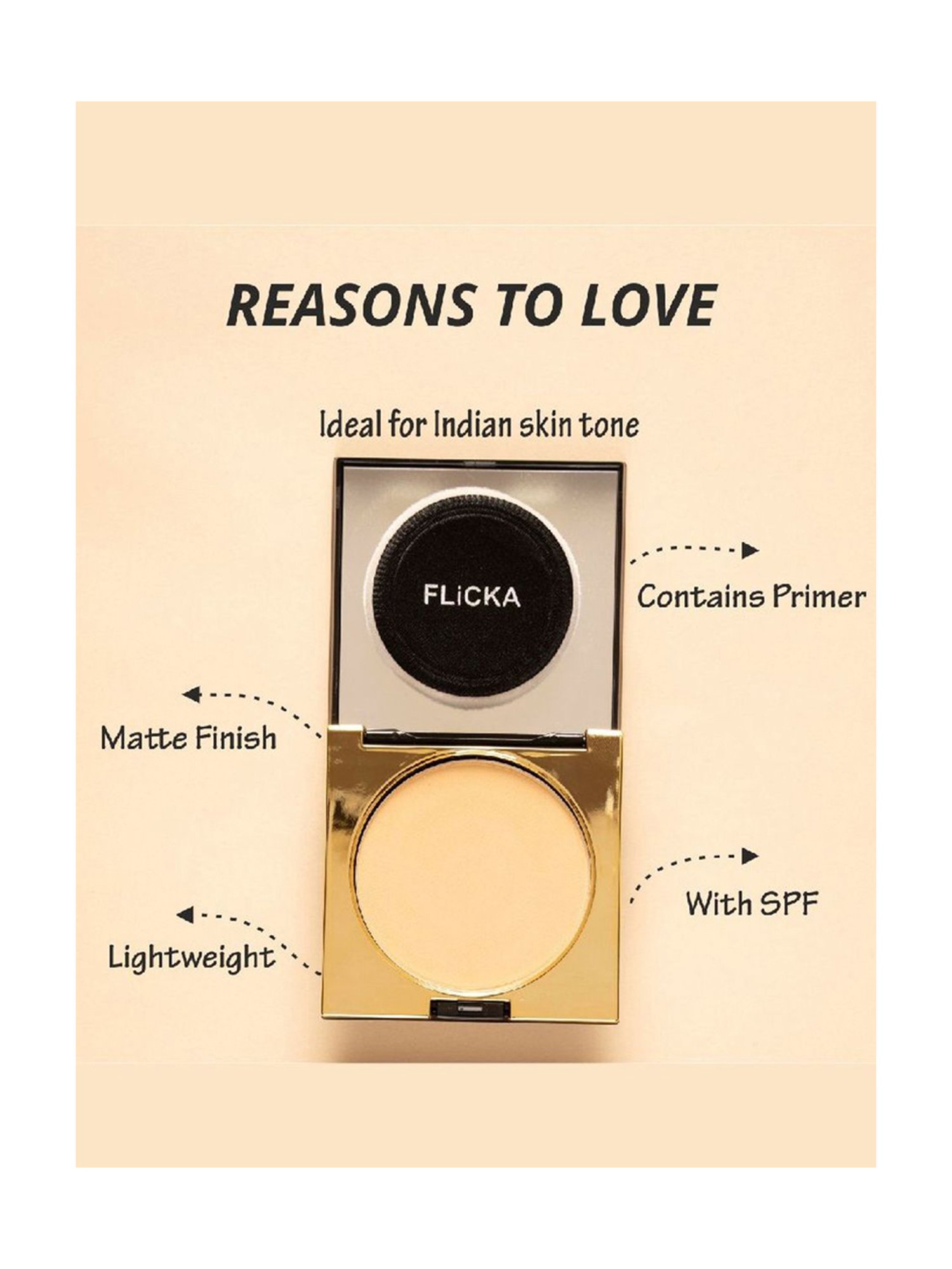 FLiCKA Cover To Conquer Compact 03 Caramel - 9 gm