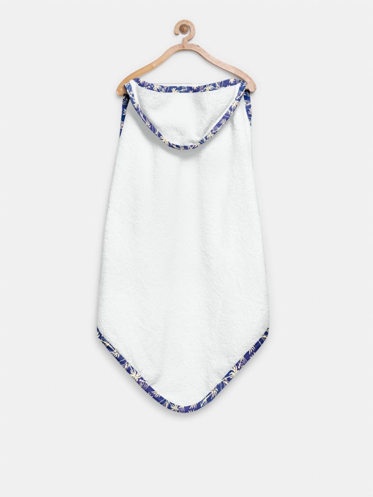 The Baby Atelier White & Blue Hooded Towel