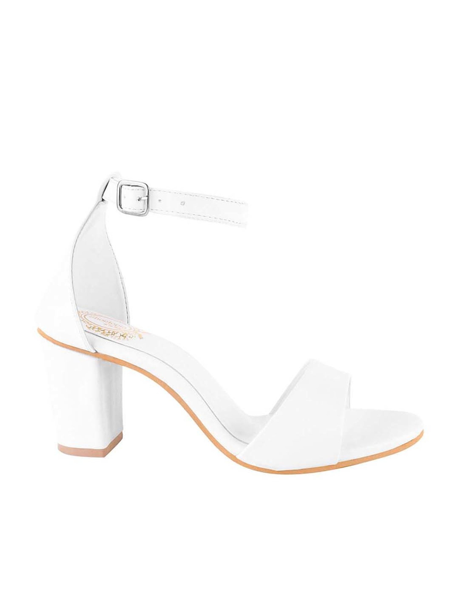 Shoetopia Kids White Ankle Strap Sandals