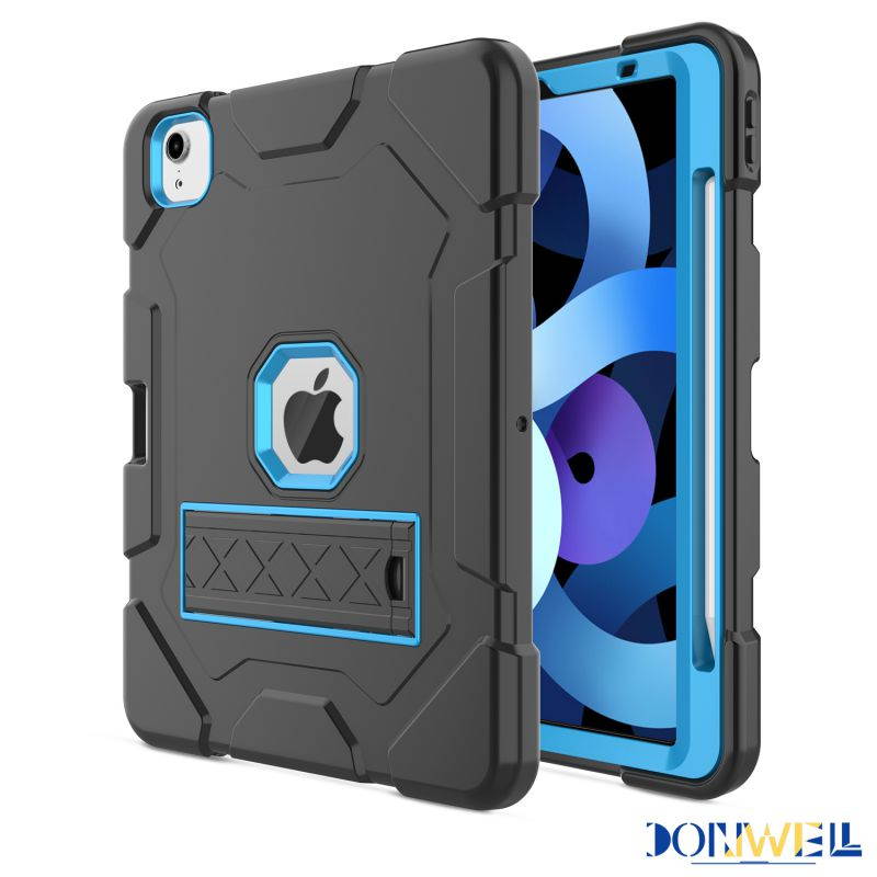 Donwell For iPad Air 4th Gen 10.9 inch 2020,For Apple iPad Air (2020)/Apple iPad Air (4th Generation) /Apple iPad Air 10.9'' 2020 Shockproof TPU Pencil Holder Kickstand Case Cover