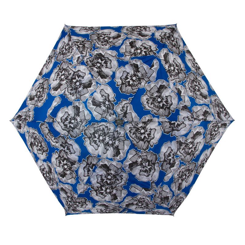 Cirra by ShedRain Floral Print Women's Air Vent Auto Open Close Compact Umbrella - Blue