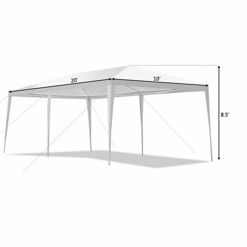 Caravan Canopy Domain 10 x 20 Foot Straight Leg Instant Canopy Tent Set, Black