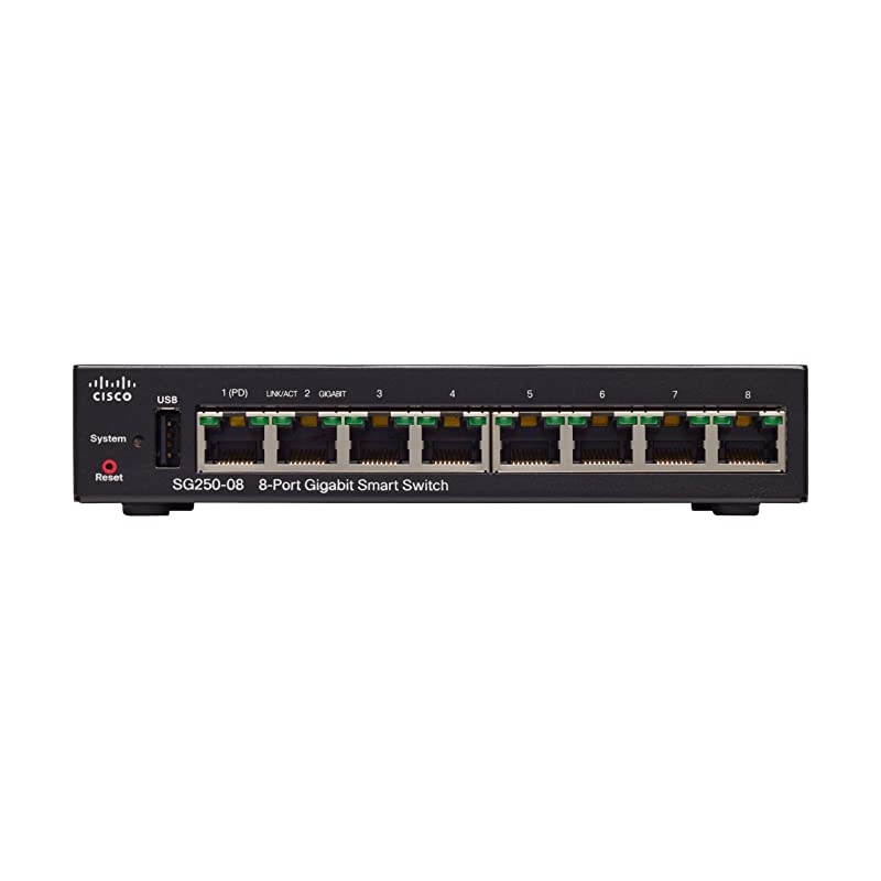 SG25008 Smart Switch with 8 Gigabit Ethernet GbE Ports with 8 Gigabit Ethernet RJ45 Ports Limited Lifetime Protection SG25008K9NA