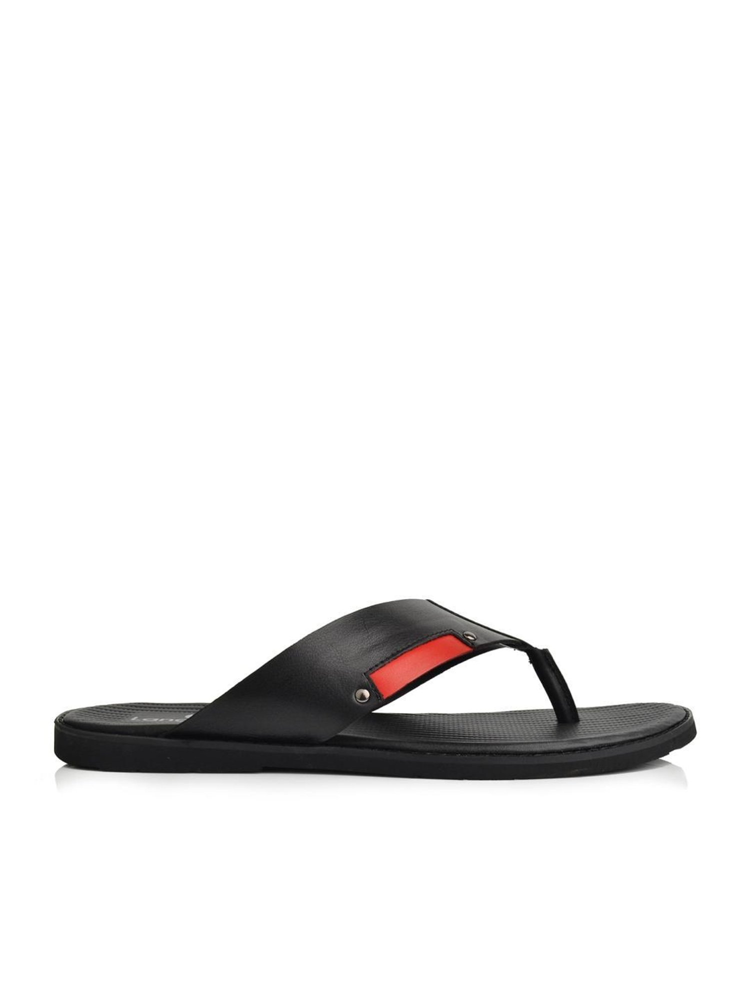 Language Shoes Men's Alex Black Thong Sandals