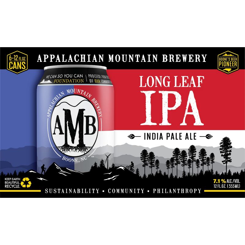Appalachian Mountain Long Leaf IPA Beer - 6pk/12 fl oz Cans
