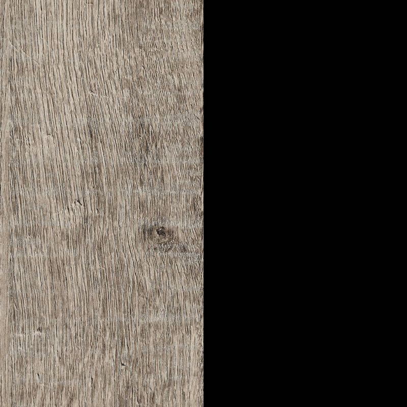 Munich Bar Cabinet with Storage Weathered Oak and Matte Black - South Shore