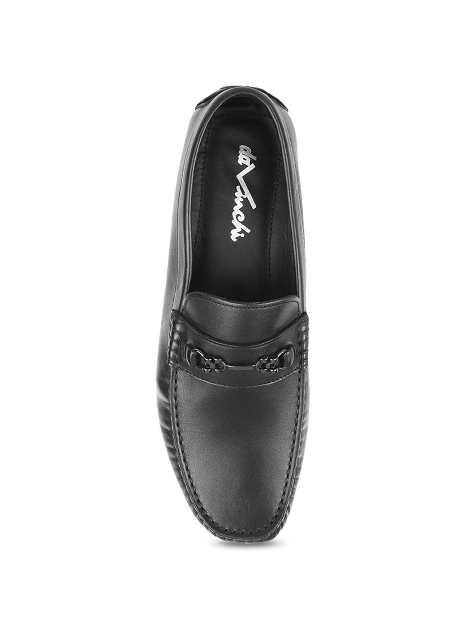 Da Vinchi by Metro Men's Black Casual Loafers