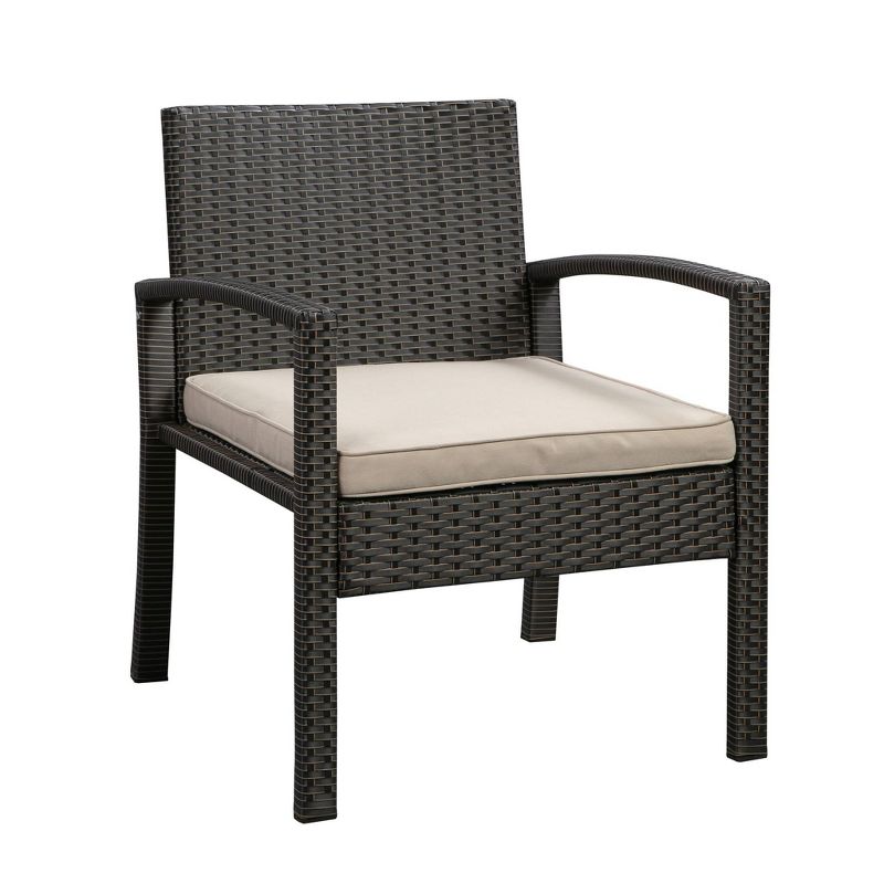 Bern 3pc Wicker Balcony Chat Set - Mocha -  Balkene Home