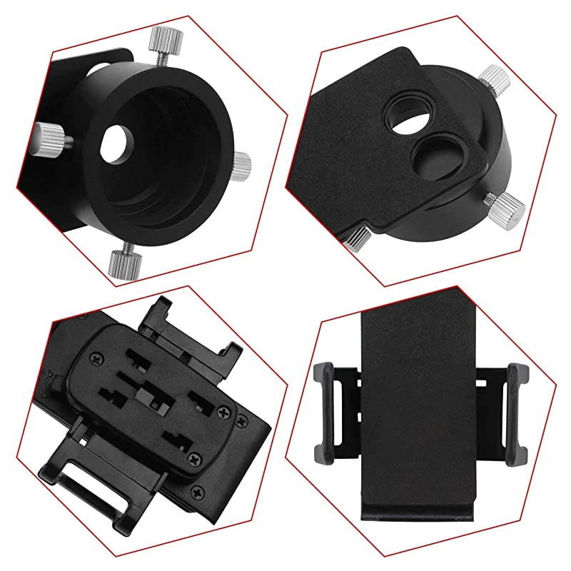Smartphone iPhone Adapter with T2 Thread and Eyepiece Adapter 52-59mm - for Photography with telescopes and Spotting Scope or Binoculars