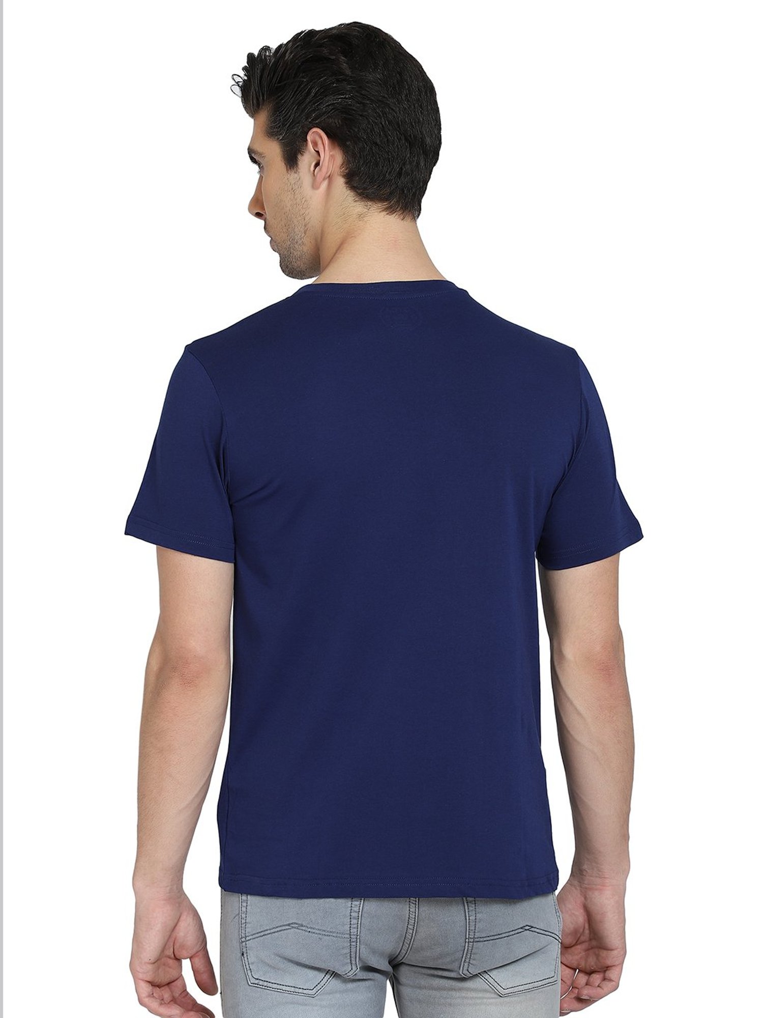 Dyca Grey & Blue Crew T-Shirt - Pack of 2