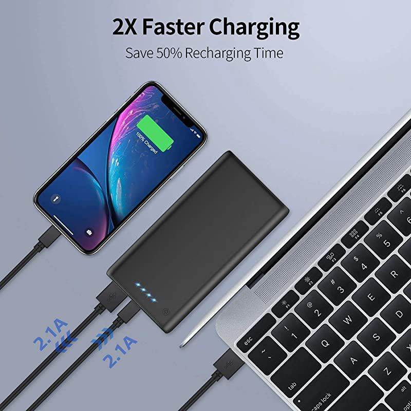 Charger Power Bank 26800mah UltraHigh Capacity Safer External Cell Phone Battery Pack Compact with HighPerformance Cells 2 USB Output Smart Charge for Smartphone Android Tablet etc