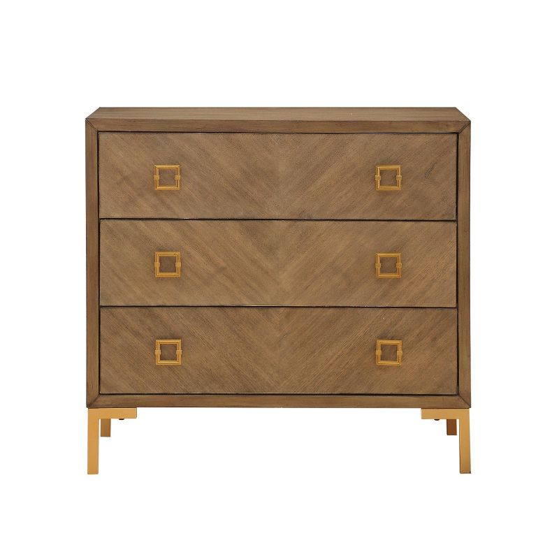 Brunswick 3 Drawer Chest Powdered Brown - Treasure Trove Accents