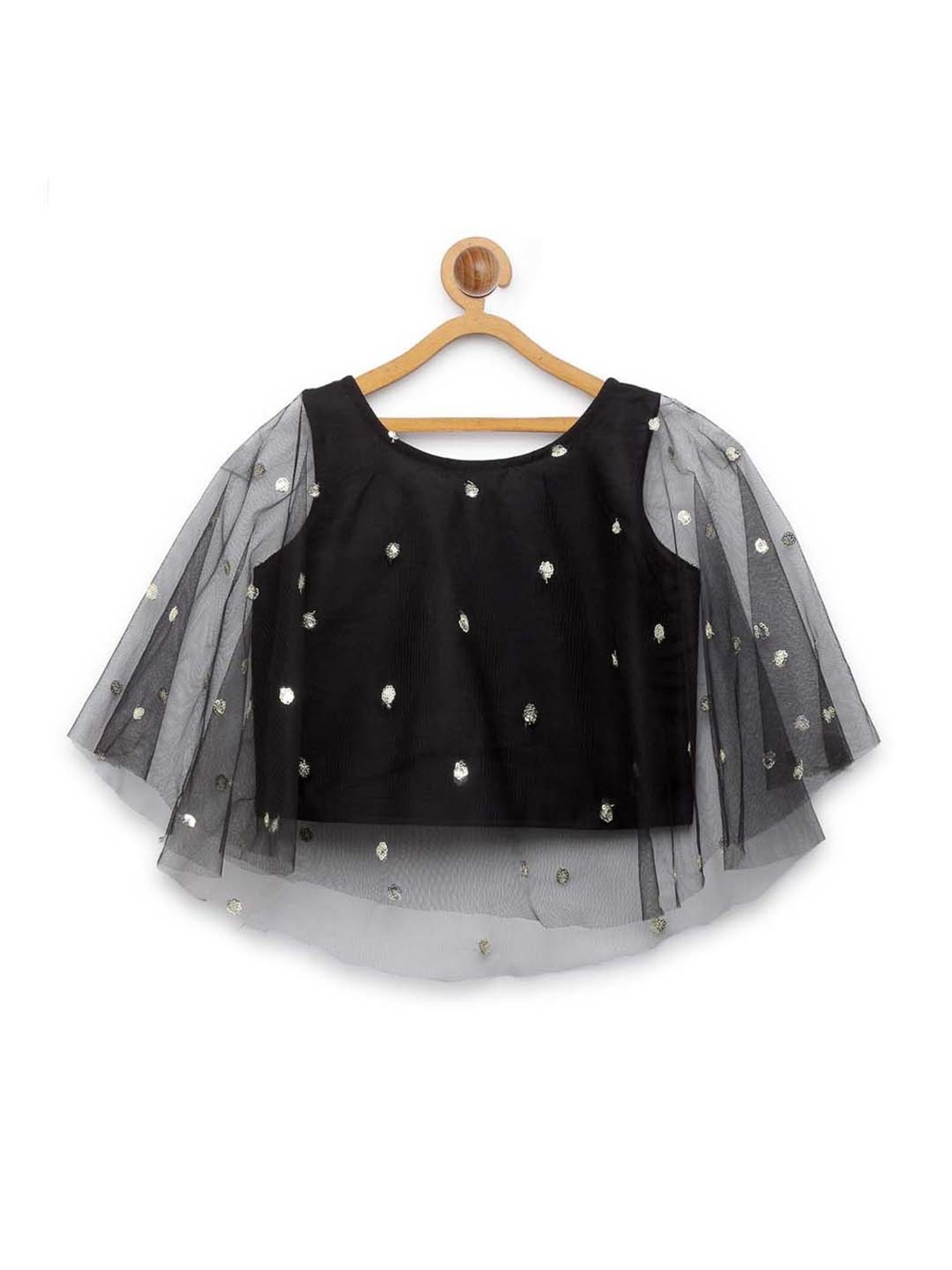 studiorasa Kids Black Embellished Top