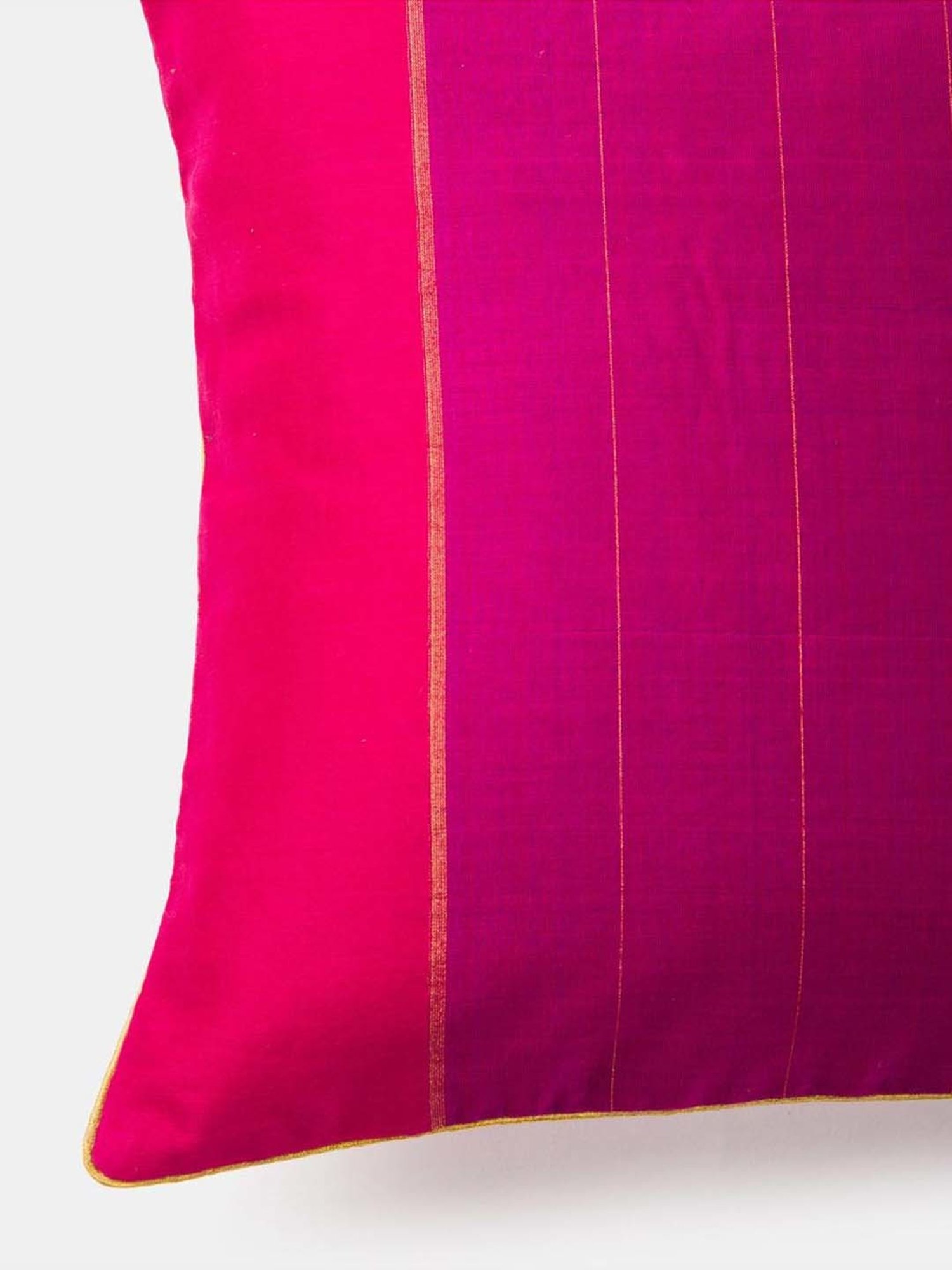 Fabindia Home Udai Fuchsia Cotton Silk Cushion Cover