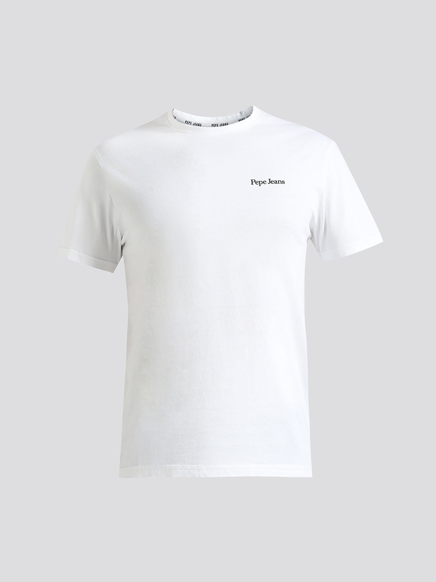 Pepe Jeans White Cotton Slim Fit Logo Printed T-Shirt