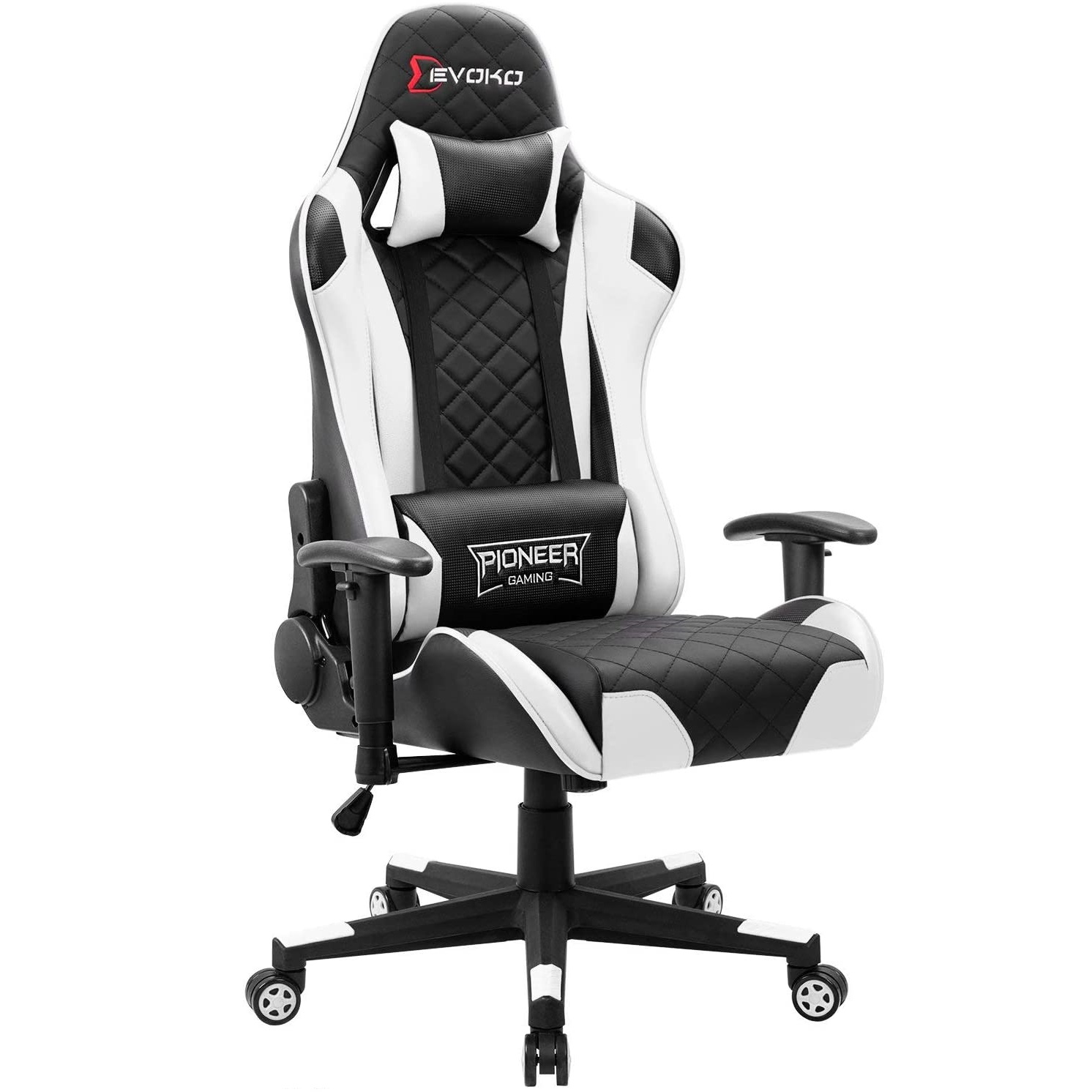 Gaming Chair, Racing Style Computer Desk Chair Padded Armrests Ergonomic Lumbar Support Adjustable Height